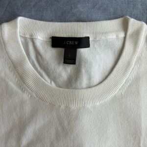 NWOT J.Crew Jackie Cotton-blend Knit Shell in White, Size Large